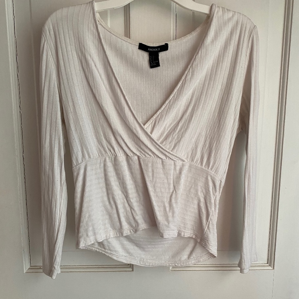 White wrap top